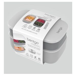 Bentgo Classic Gray Lunch Box, NWT.